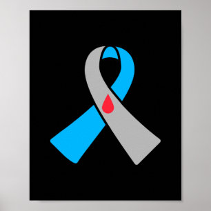 Type One Diabetes Awareness Ribbon Type 1 Diabetes Poster
