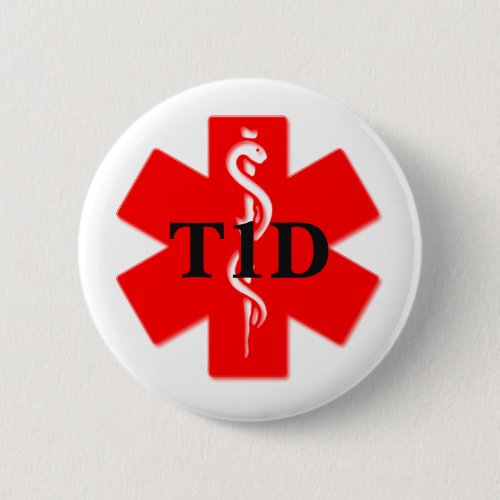 Type One Diabetes Medical Alert Pin