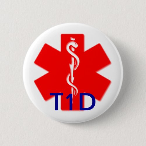 Type one diabetes medical alert pin