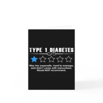 Type One Diabetes One Star Rating T1d Awareness Mo Card