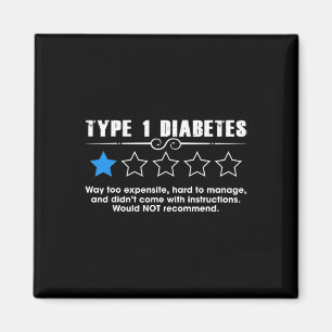 Type One Diabetes One Star Rating T1D Awareness Mo Magnet