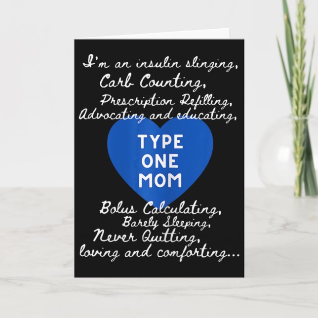 Type One Mom Awareness  Card (Front)