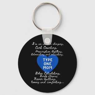 Type One Mom Awareness Keychain