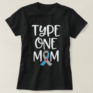 Type One Mom Womens T1D Mothers Diabetic Gift T-Shirt