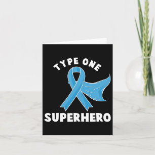 Type One Superhero Diabetes Awareness Diabetic Boy Card