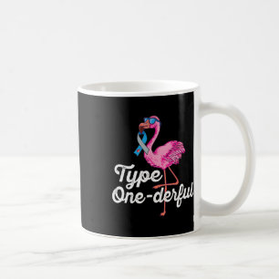 Type Onederful Cute Flamingo Type 1 Diabetes Aware Coffee Mug