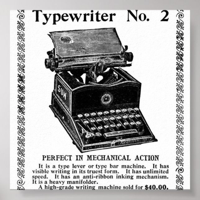TYPE WRITER POSTER (Front)