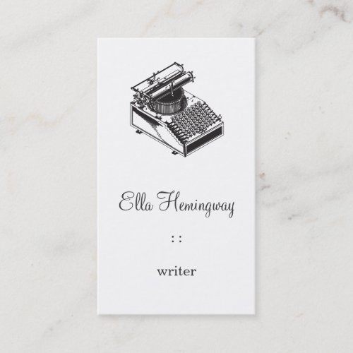 Type Writing Machine Business Card