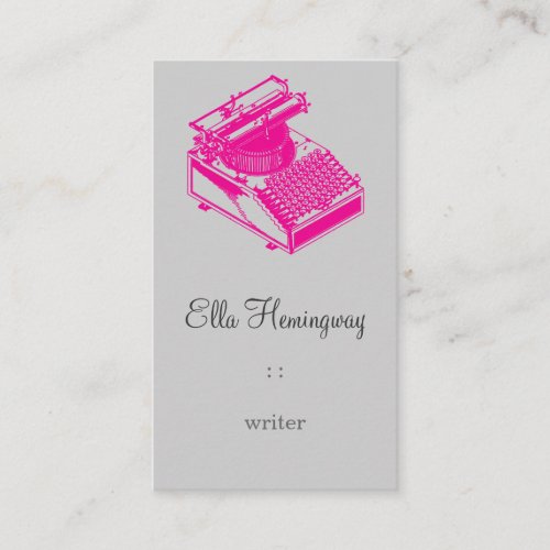 Type Writing Machine Business Card Template