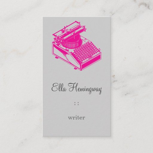 Customizable Type Writing Machine Business Card Template