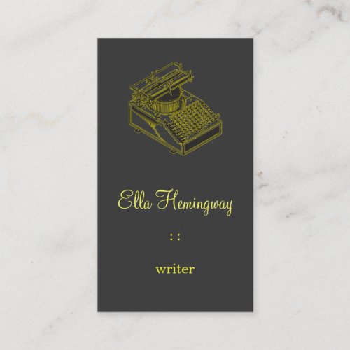 Type Writing Machine Business Card