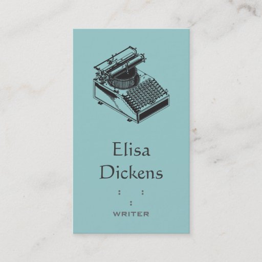 Customizable Type Writing Machine Business Cards