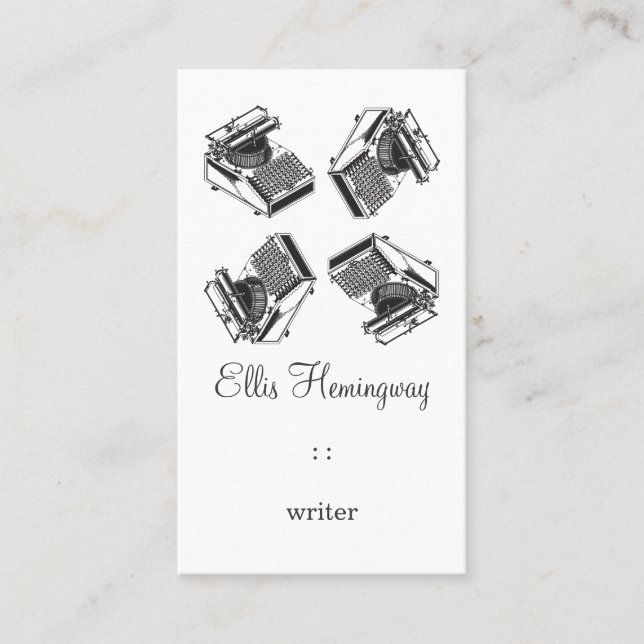 Type Writing Machine Business Card (Front)