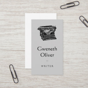 Type Writing Machine Business Card