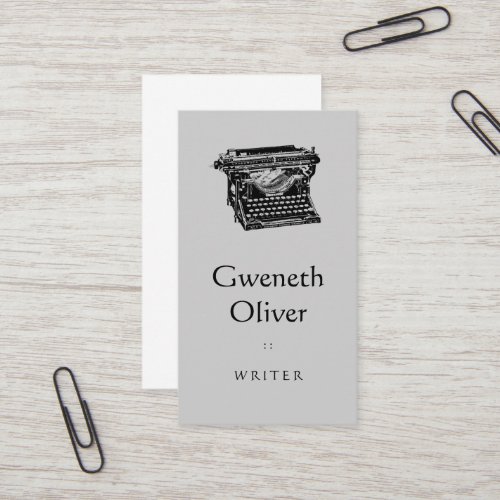 Type Writing Machine Business Card Template