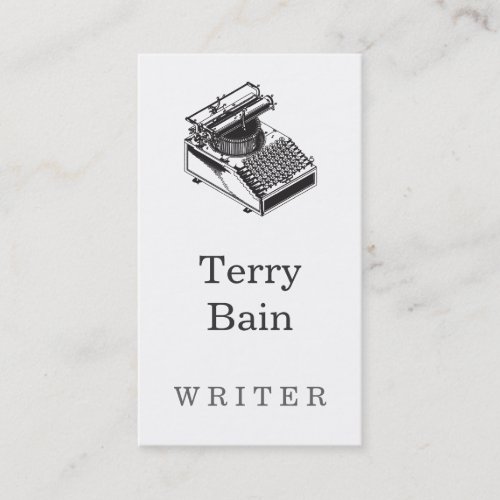 Type Writing Machine Business Card