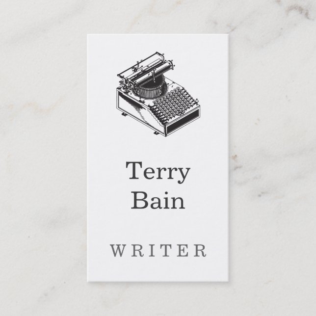 Type Writing Machine Business Card (Front)