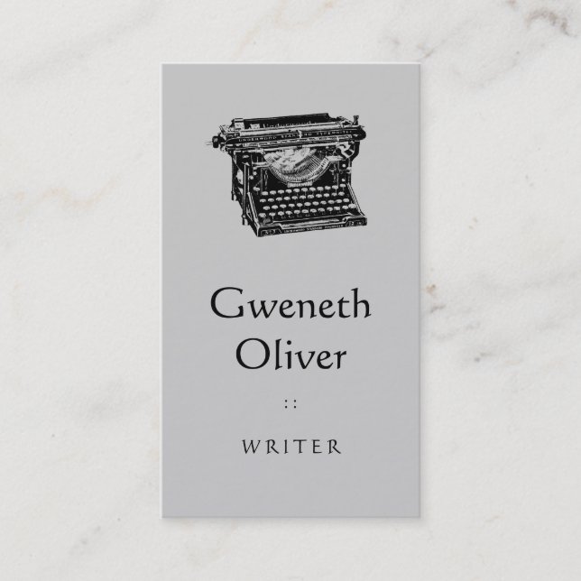 Type Writing Machine Business Card (Front)