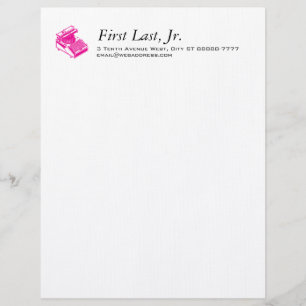 Type Writing Machine - Magenta Writer typewriter Letterhead