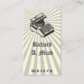 Type Writing Machine on Burst Business Card (Front)