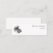 Type Writing Machine Patent Illustration Mini Business Card (Front/Back)