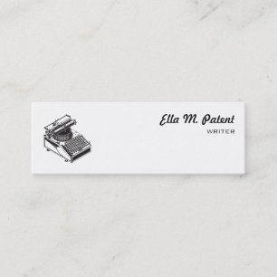 Type Writing Machine Patent Illustration Mini Business Card