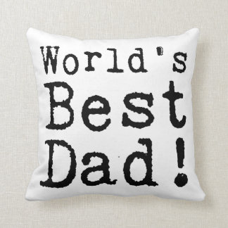 Typed World's Best Dad Throw Pillow
