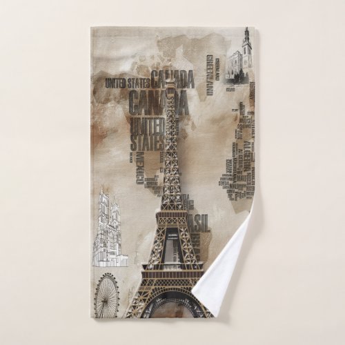 Typeography Paris Hand Towel