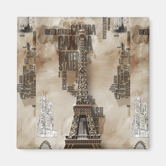 Typeography Paris Magnet (Front)