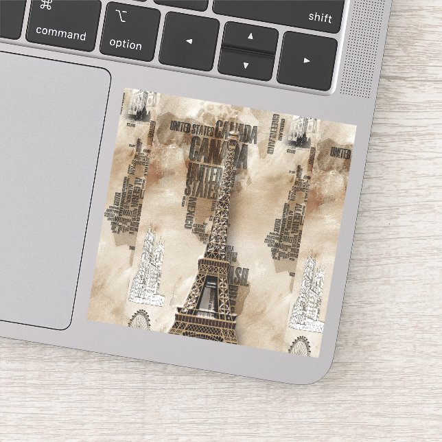 Typeography Paris Sticker (Detail)
