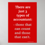 Types of Accountant Famous Funny Accounting Quote Poster