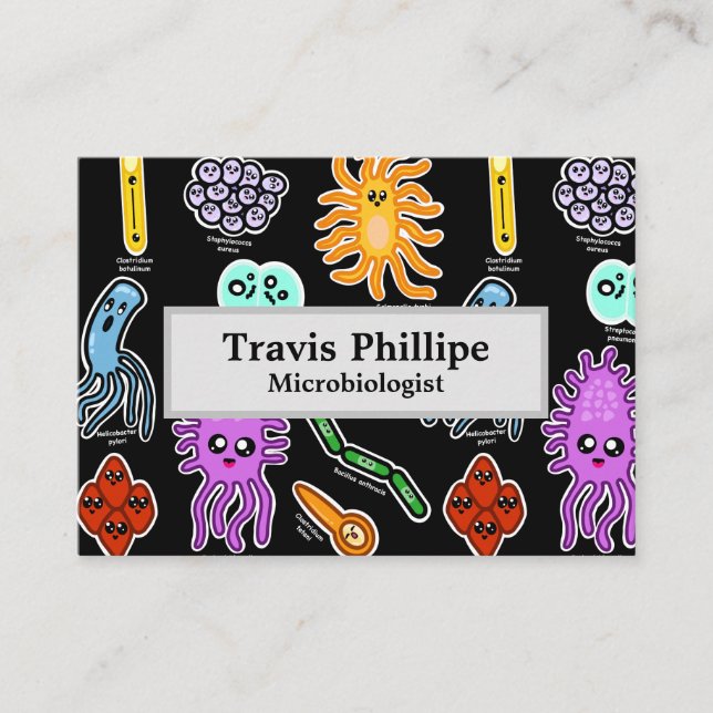 Types Of Bacteria Business Card (Front)