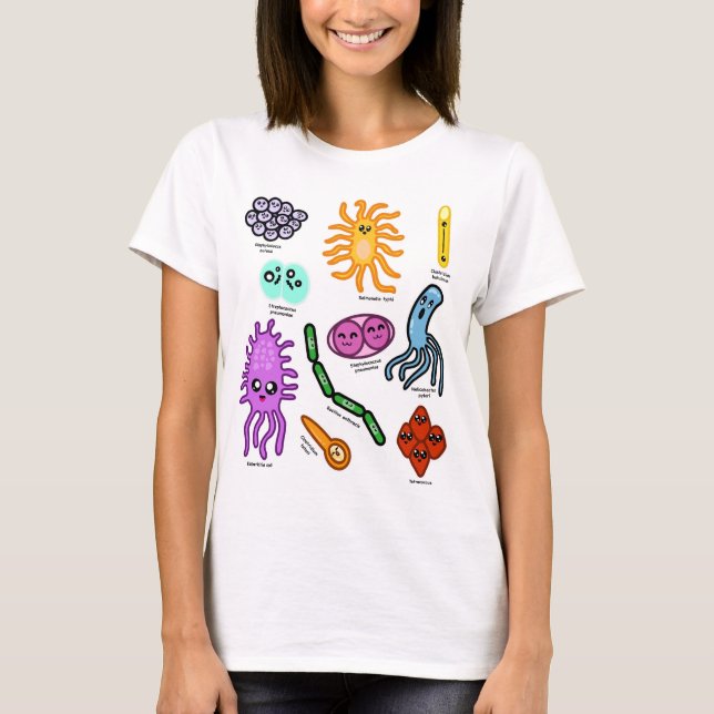 Types Of Bacteria T-Shirt (Front)