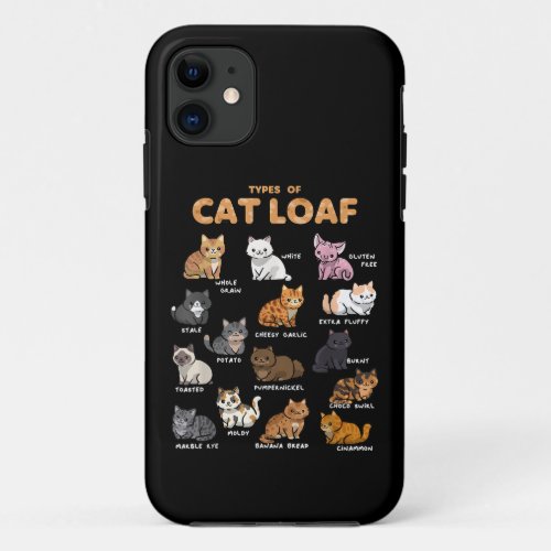 Types of Cat Loaf Cute Kitten Kawaii Cats Cat Love iPhone 11 Case