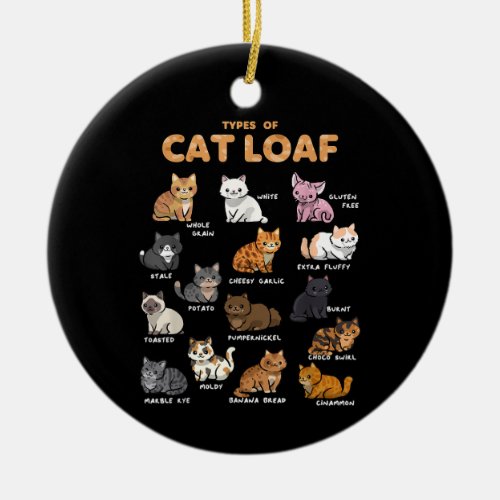 Types of Cat Loaf Cute Kitten Kawaii Cats Cat Love Ceramic Ornament