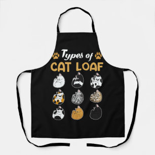 Types of Cat Loaf Cute Kitten Meme Cat Bread Lover Apron