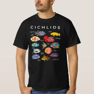 Types Of Cichlid Fish Species Fishing T-Shirt