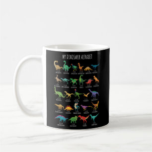 Types Of Dinosaurs Alphabet A-Z Abc Dino Identific Coffee Mug