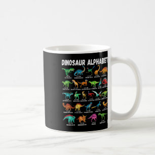 Types Of Dinosaurs Alphabet A-z Abc Dino Identific Coffee Mug