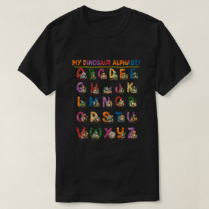 Types Of Dinosaurs Alphabet A-Z ABC Dino T-Shirt