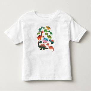 Types Of Dinosaurs, Cute Dinosaurs  Toddler T-shirt