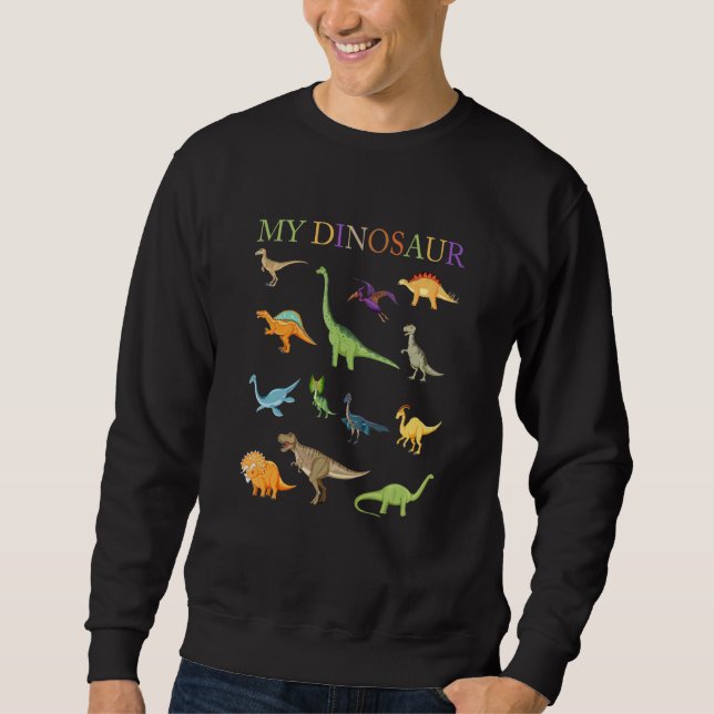 Types Of Dinosaurs Dino Identification Sweatshirt (Front)