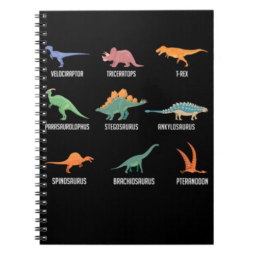 Types of Dinosaurs Spinosaurus Trex Notebook