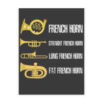 Types Of French Horn Player Brass Player Musician Postcard Types Of French Horn Player Brass Player Musician Postcard