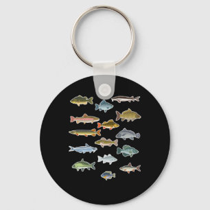 Types Of Freshwater Fish Fishing Keychain