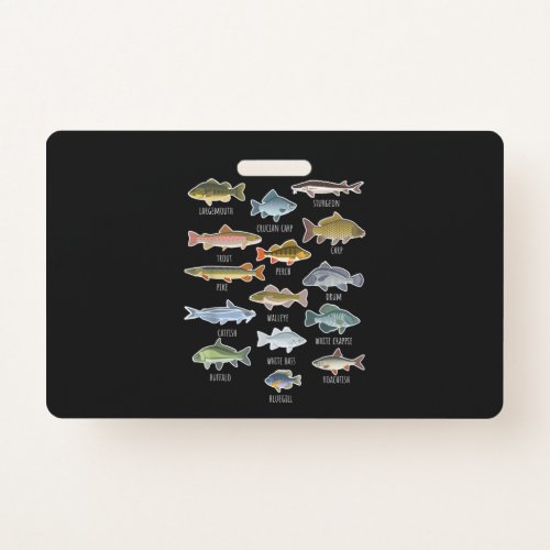 Types Of Freshwater Fish Species Fishing Badge
