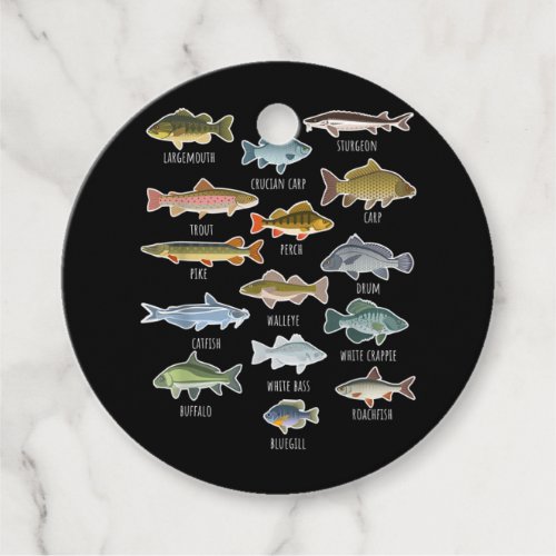 Types Of Freshwater Fish Species Fishing Favor Tags