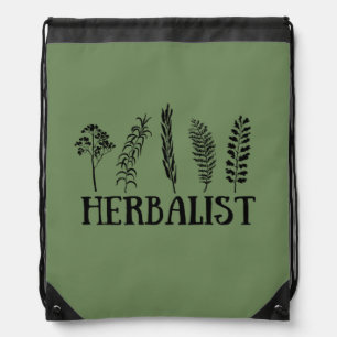 Types of herbals herbalist drawstring bag