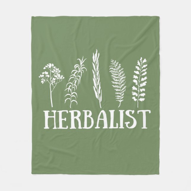 Types of herbals herbalist fleece blanket (Front)