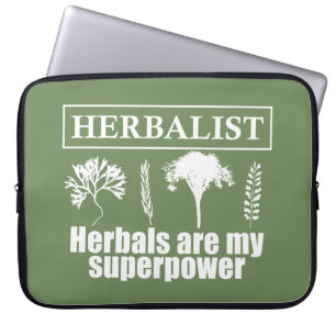 Types of herbals herbalist laptop sleeve